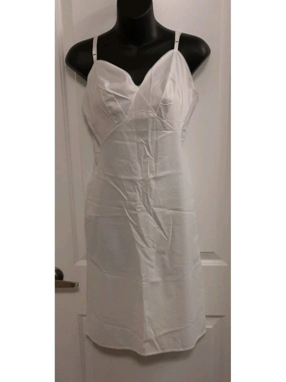 Vintage Van Raalte USA Nylon White Full Slip Size 34 A See Measurements
